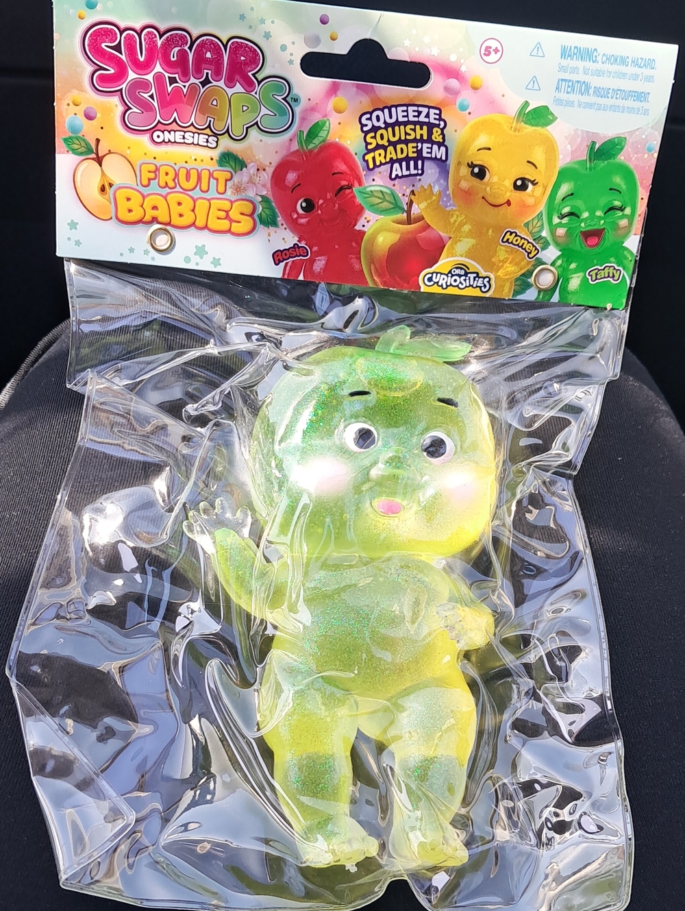 Fruit Babies 'Honey' Green Sparkle Squeeze Toy